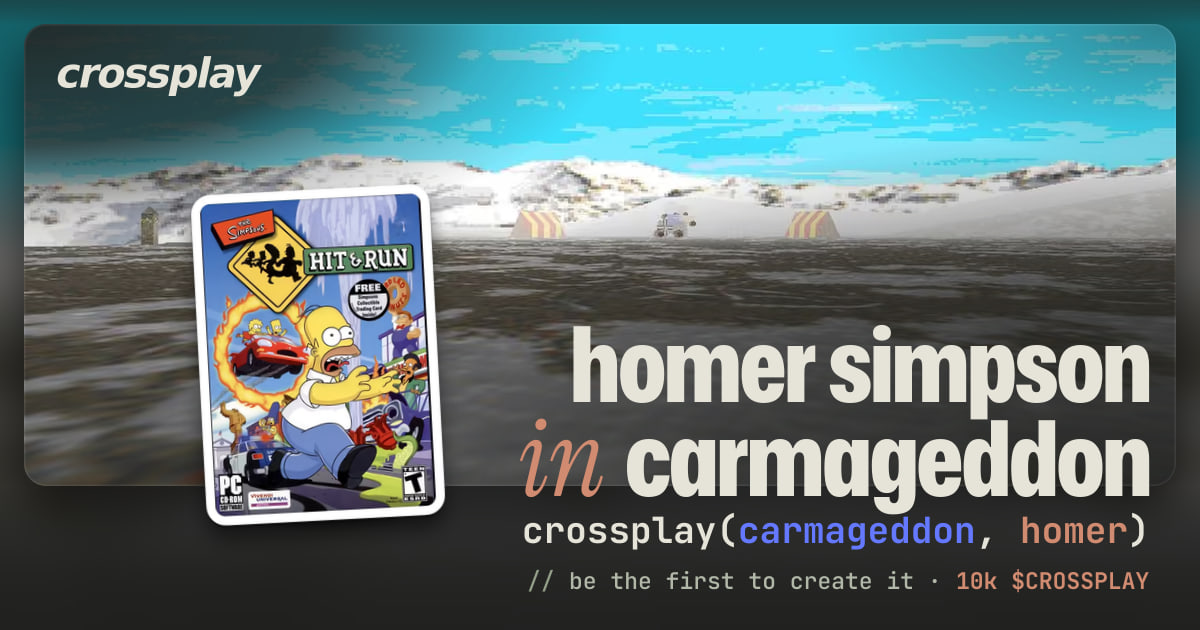 link card: homer simpson in carmageddon