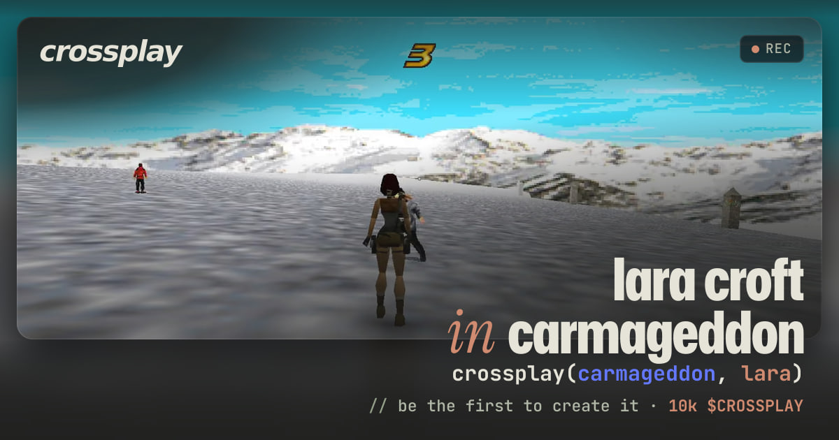 link card: lara croft in carmageddon