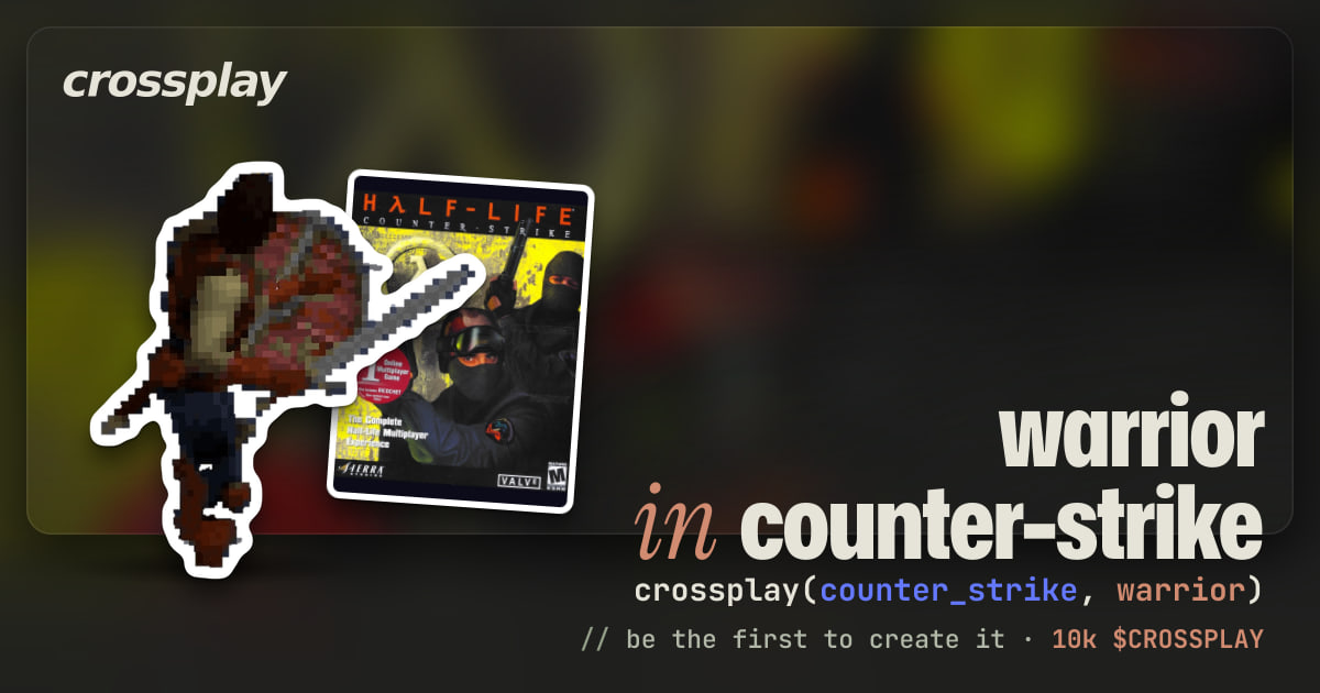 link card: warrior in counter-strike