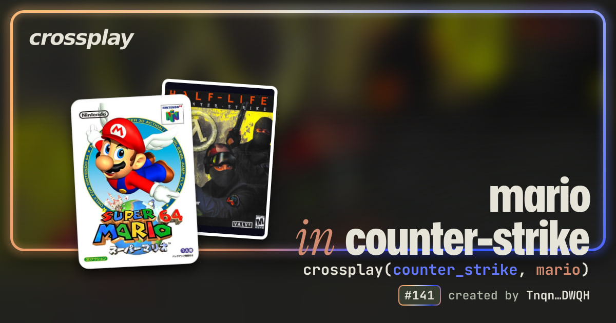 link card: mario in counter-strike