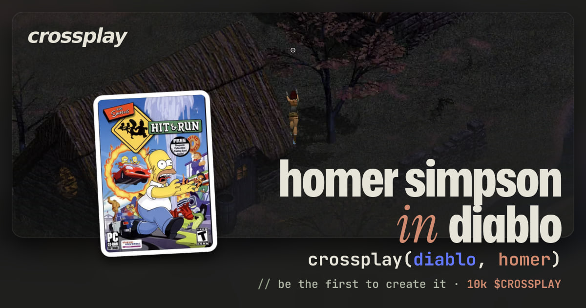 link card: homer simpson in diablo