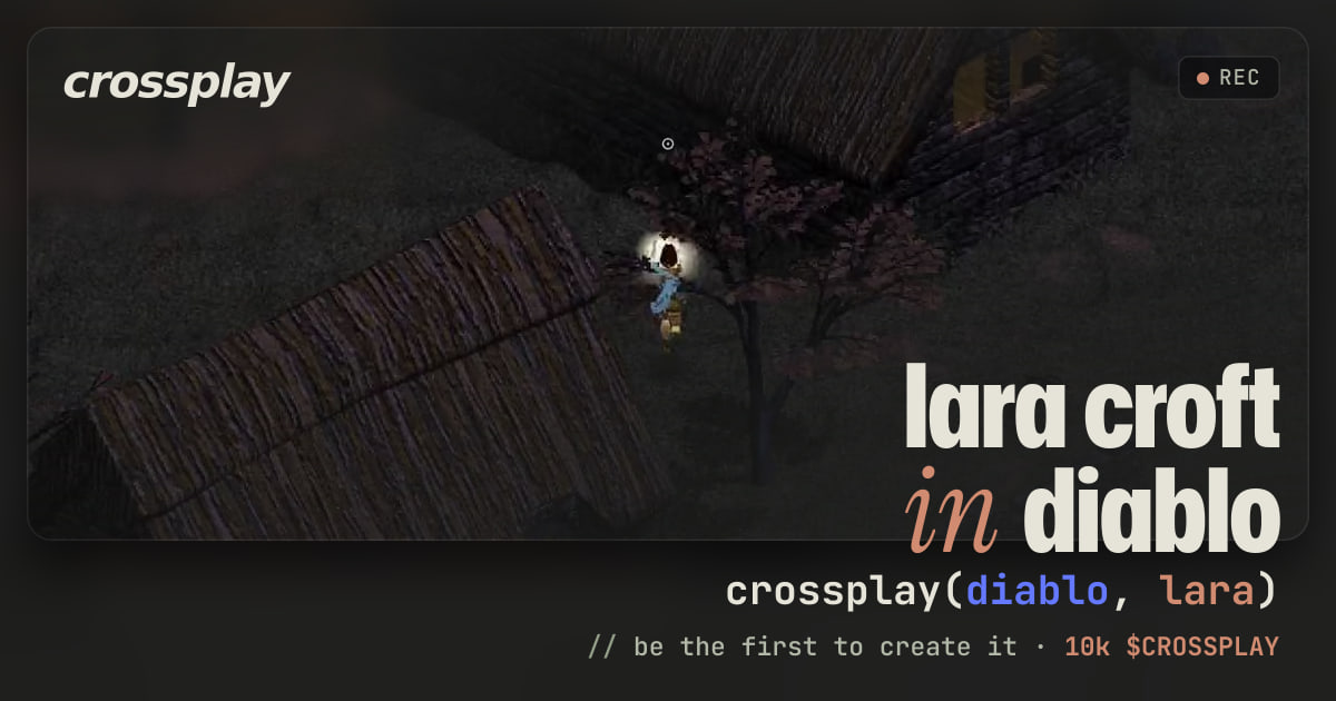 link card: lara croft in diablo