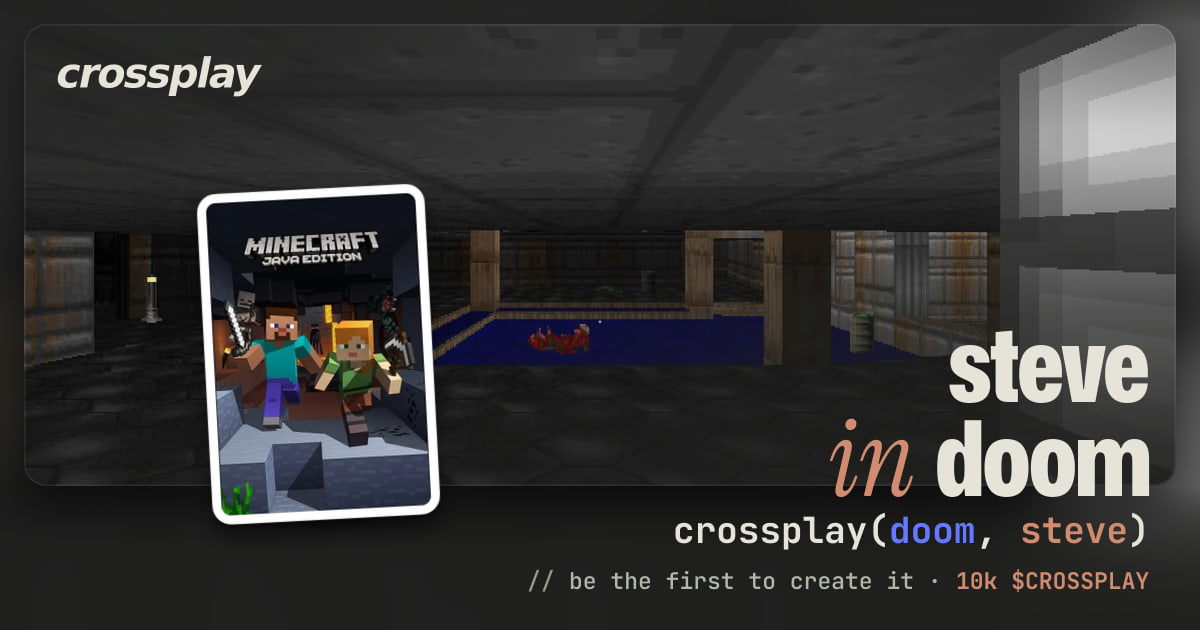 link card: steve in doom