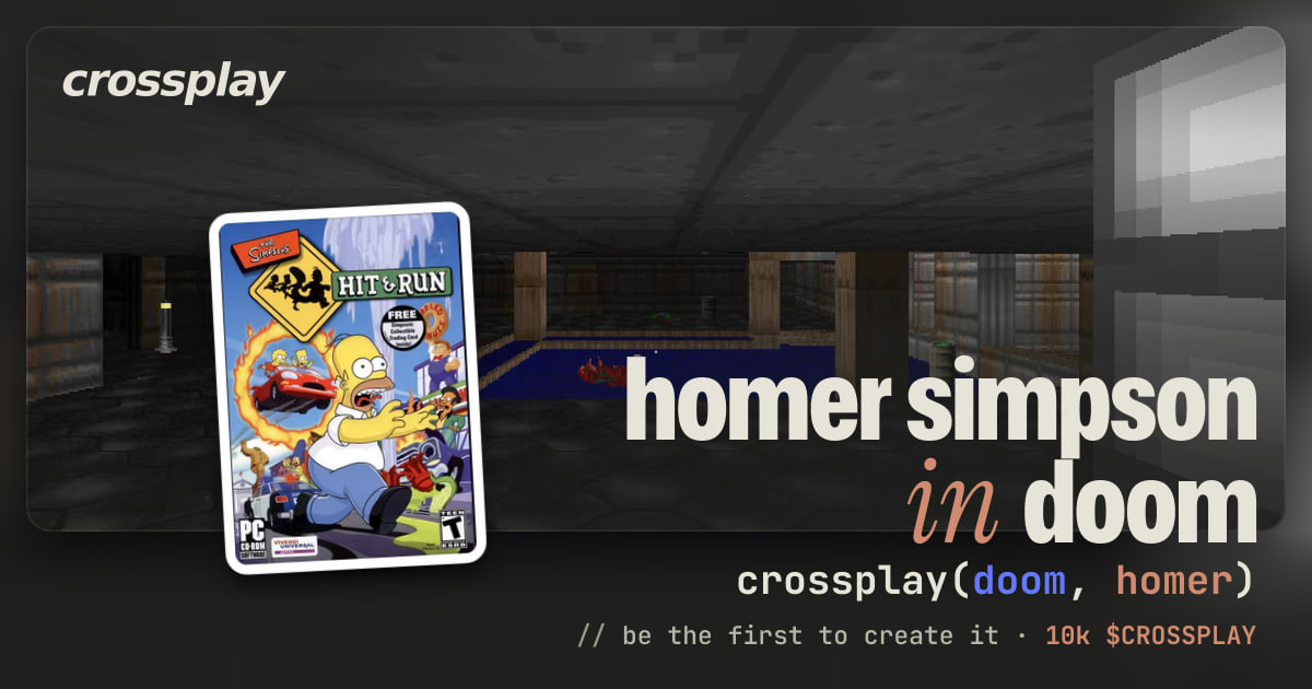 link card: homer simpson in doom