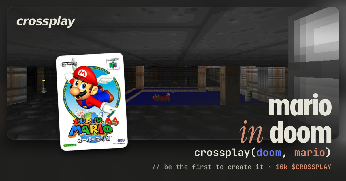 link card: mario in doom