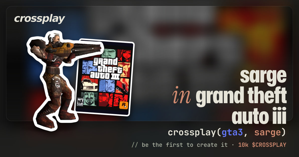 link card: sarge in grand theft auto iii