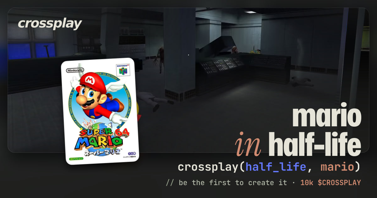link card: mario in half-life