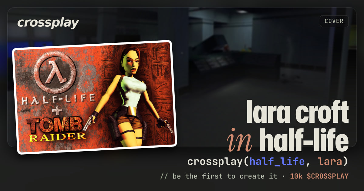 link card: lara croft in half-life