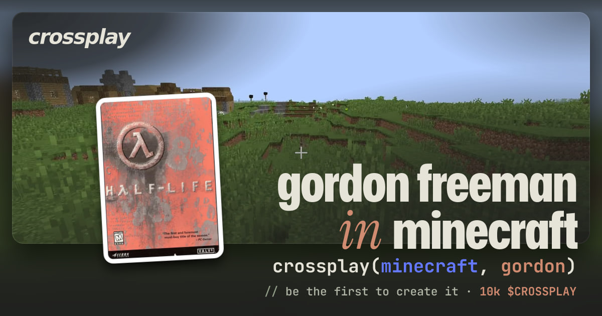 link card: gordon freeman in minecraft
