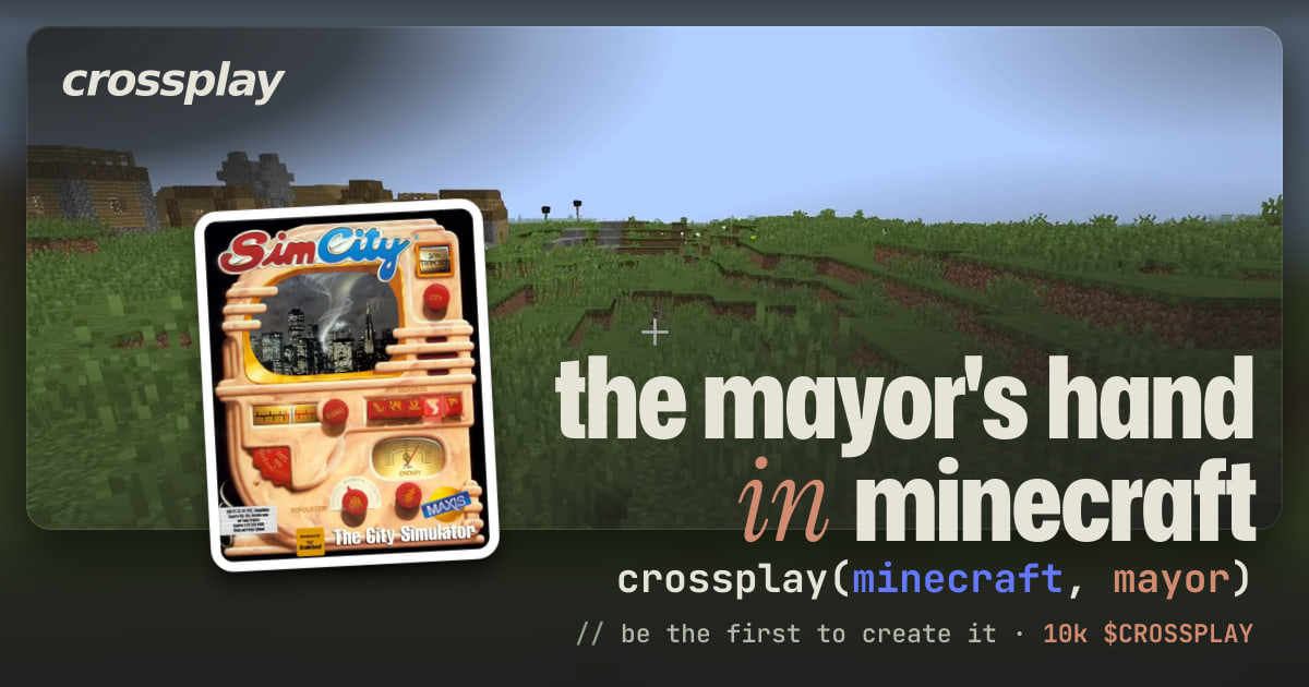 link card: the mayor's hand in minecraft