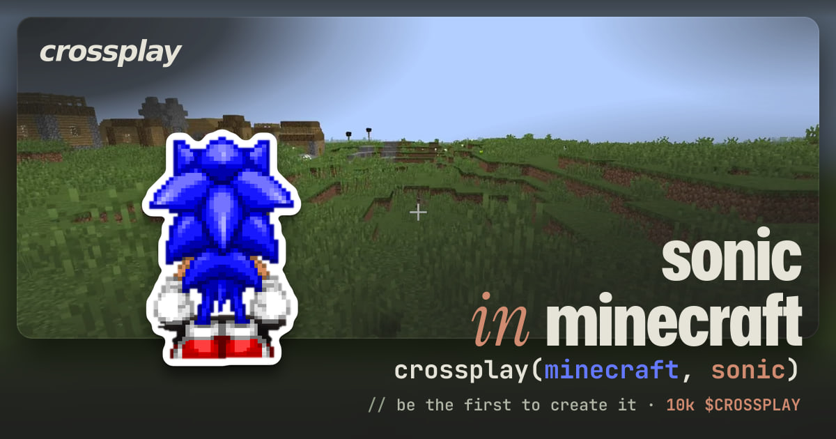 link card: sonic in minecraft