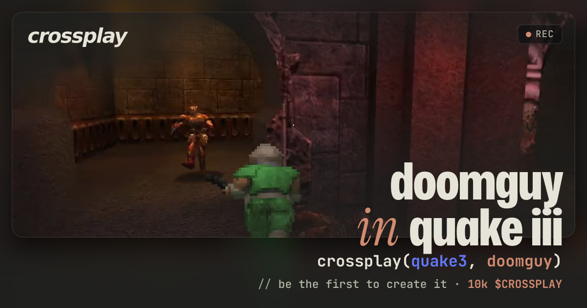 link card: doomguy in quake iii