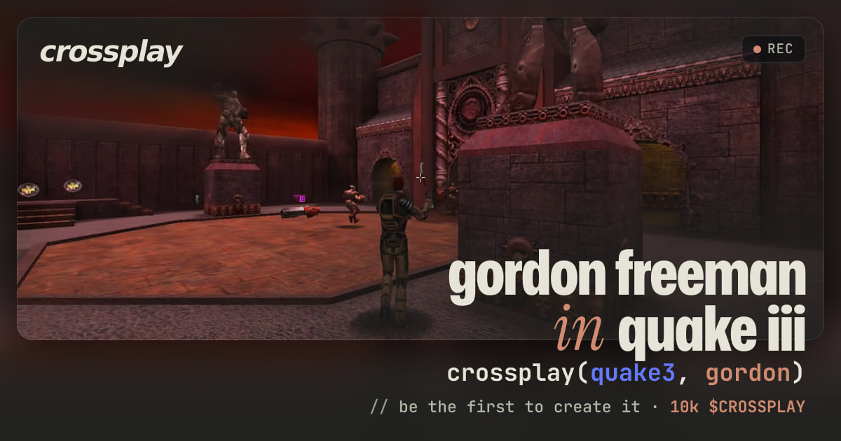 link card: gordon freeman in quake iii