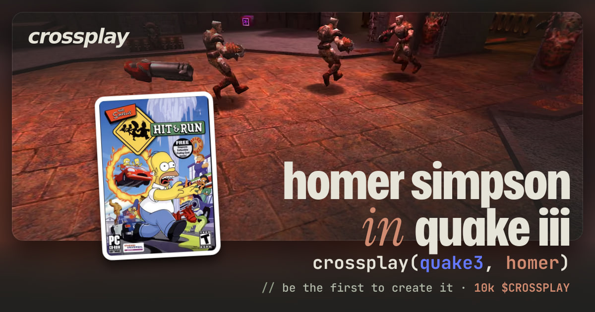 link card: homer simpson in quake iii
