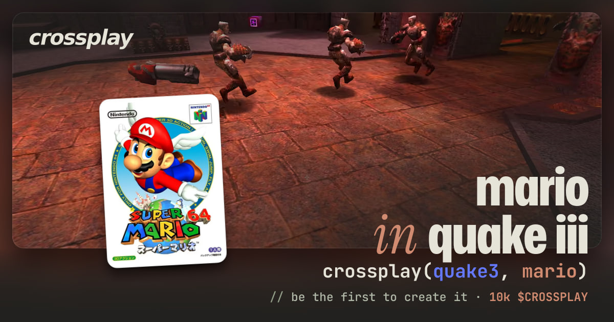 link card: mario in quake iii