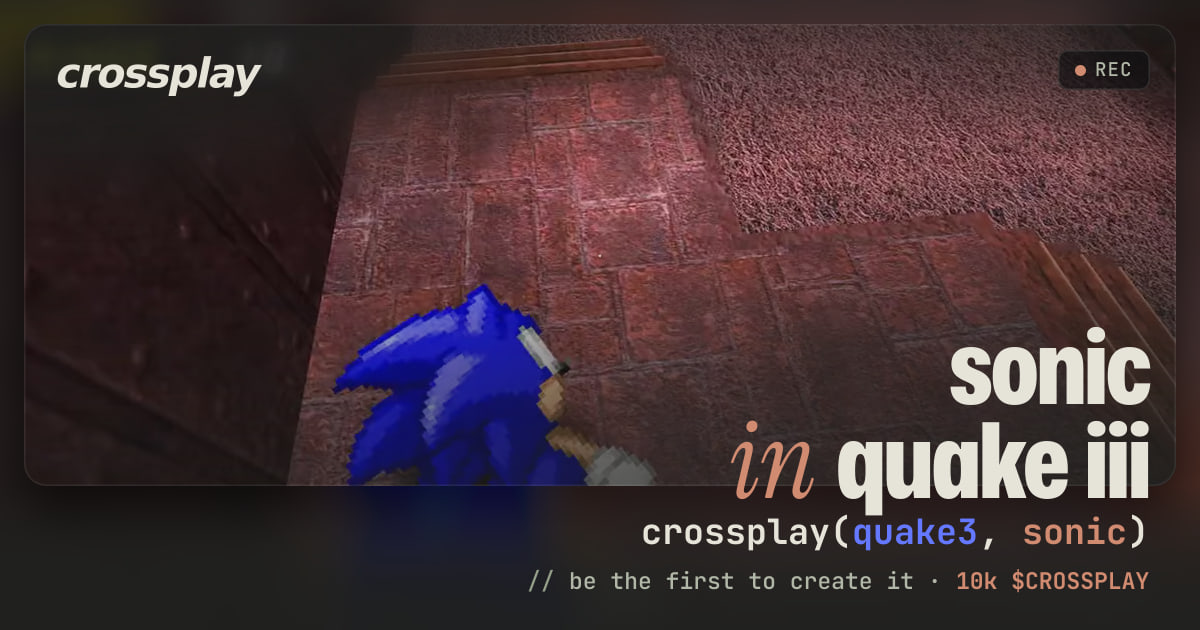 link card: sonic in quake iii