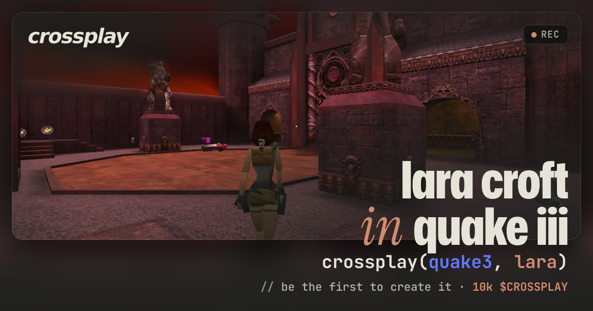 link card: lara croft in quake iii