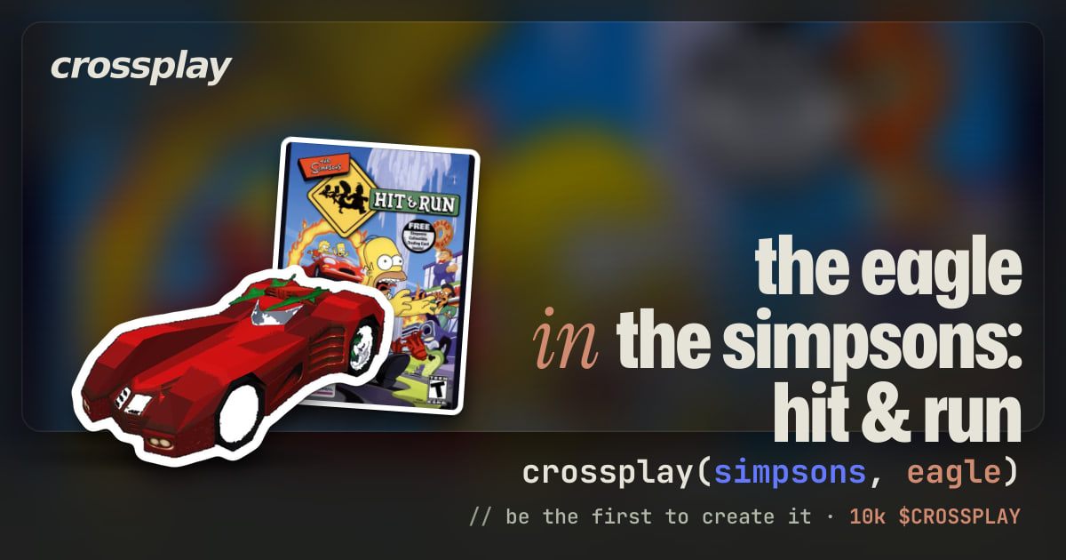 link card: the eagle in the simpsons: hit & run