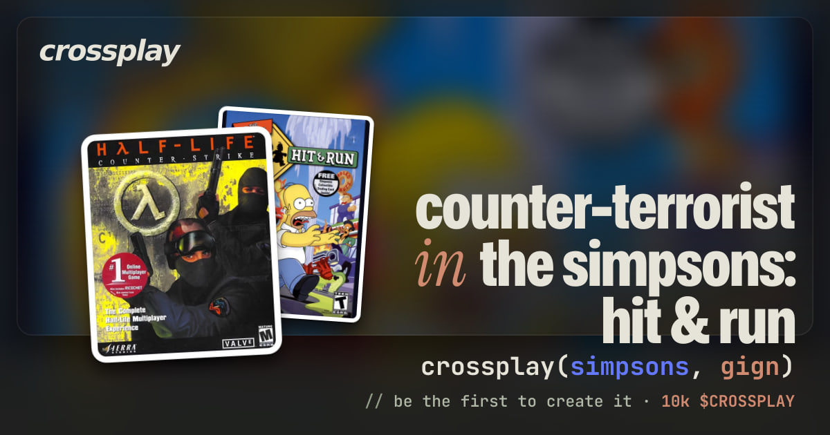 link card: counter-terrorist in the simpsons: hit & run