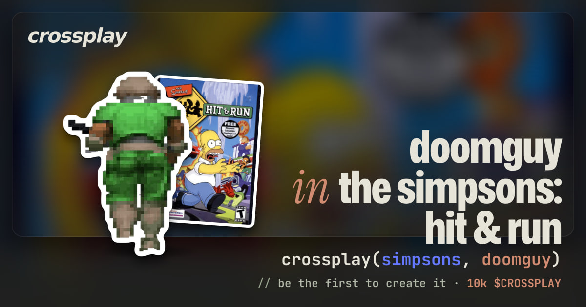 link card: doomguy in the simpsons: hit & run