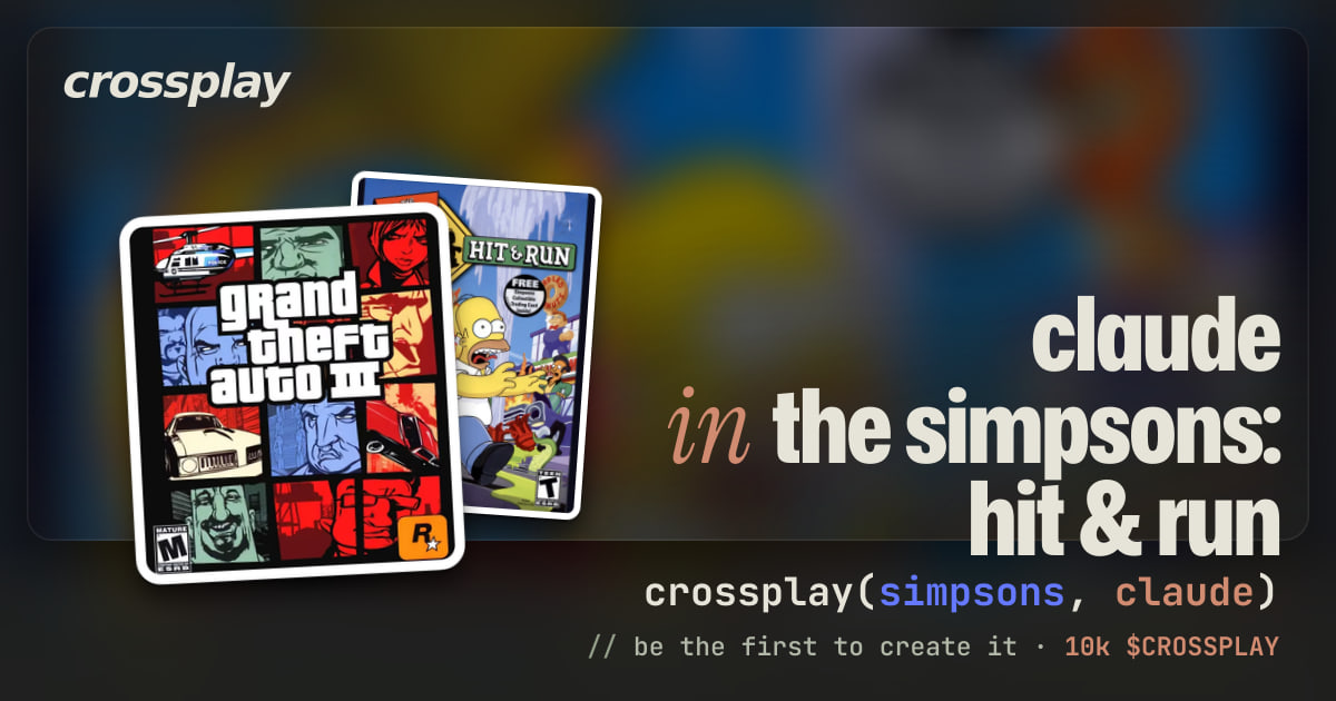 link card: claude in the simpsons: hit & run