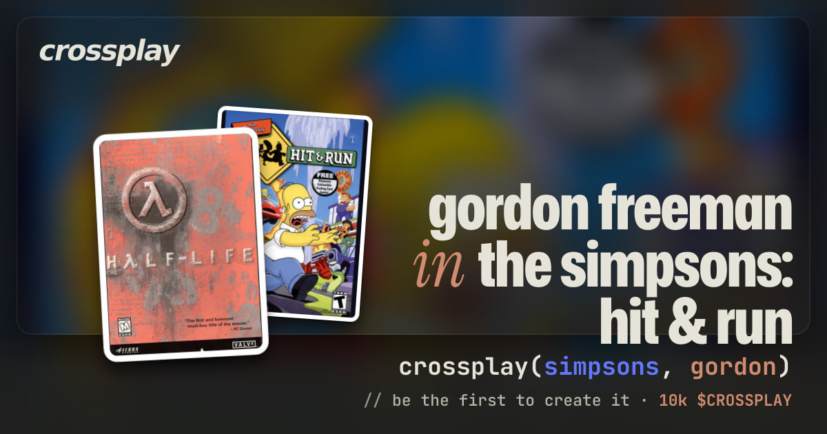 link card: gordon freeman in the simpsons: hit & run