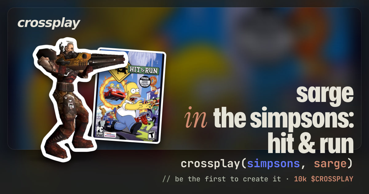 link card: sarge in the simpsons: hit & run
