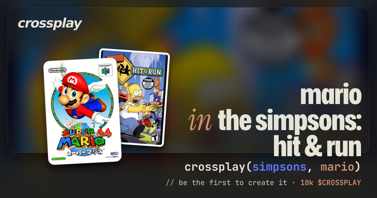link card: mario in the simpsons: hit & run