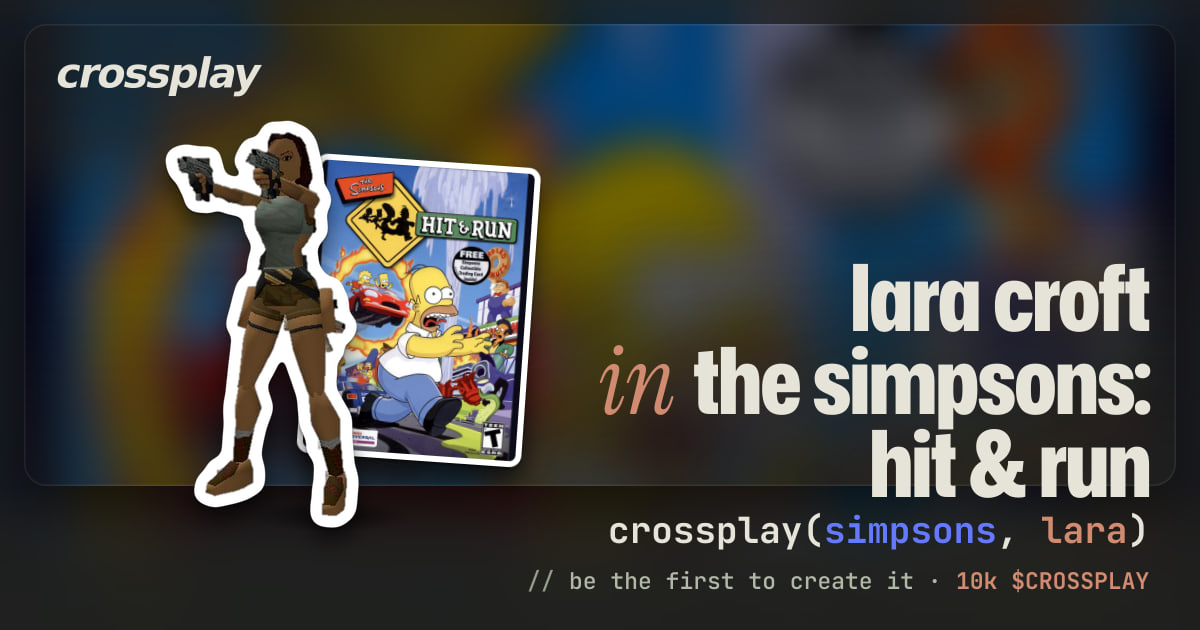 link card: lara croft in the simpsons: hit & run