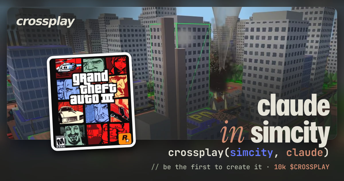 link card: claude in simcity