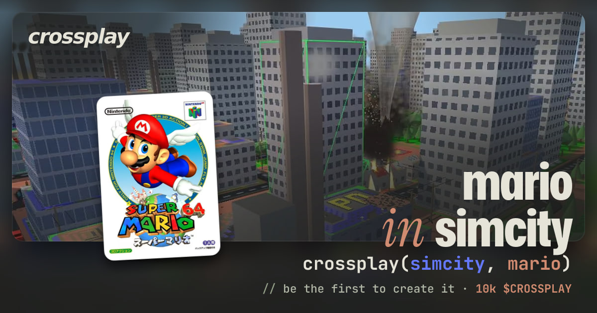 link card: mario in simcity