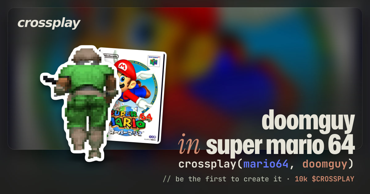 link card: doomguy in super mario 64