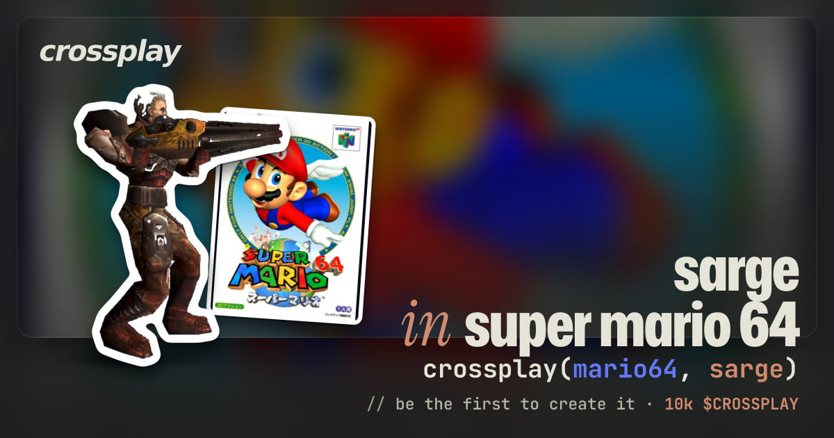 link card: sarge in super mario 64