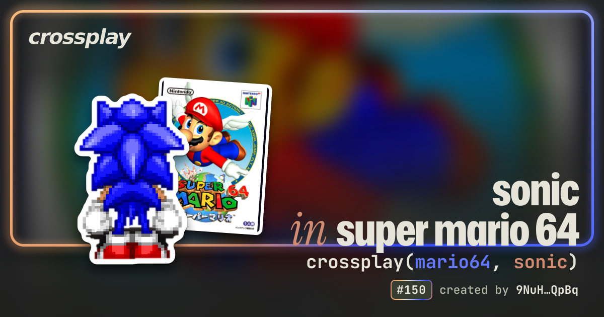 link card: sonic in super mario 64