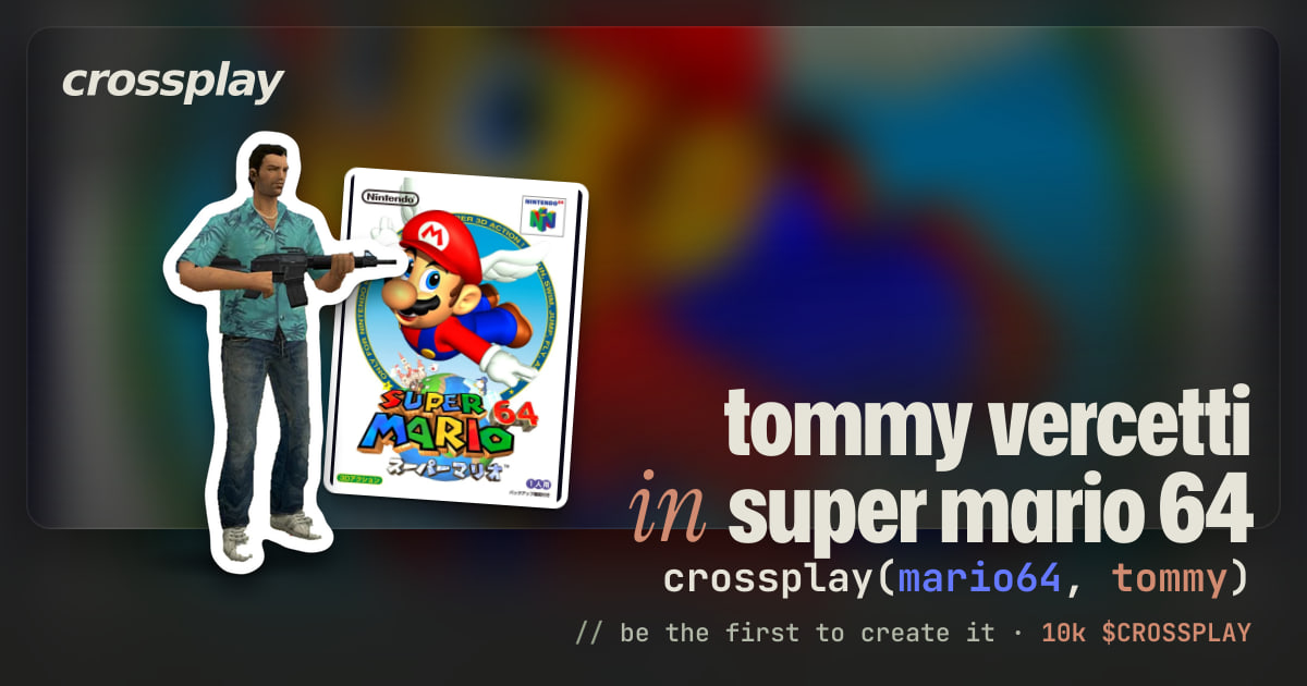 link card: tommy vercetti in super mario 64