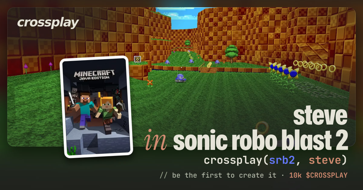 link card: steve in sonic robo blast 2