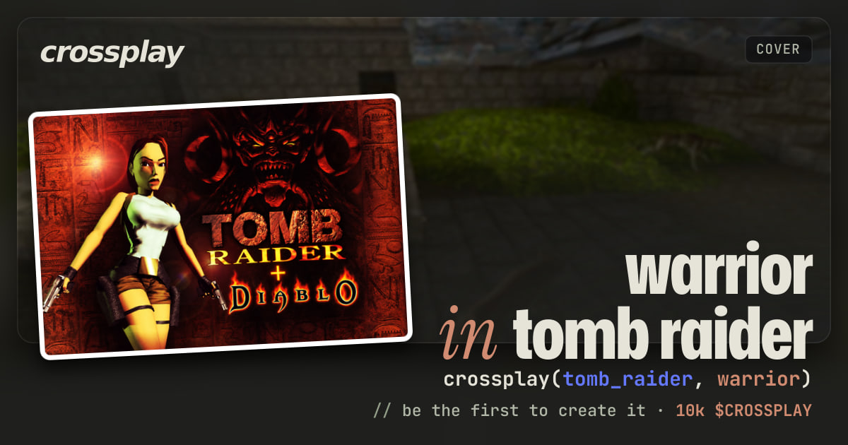 link card: warrior in tomb raider