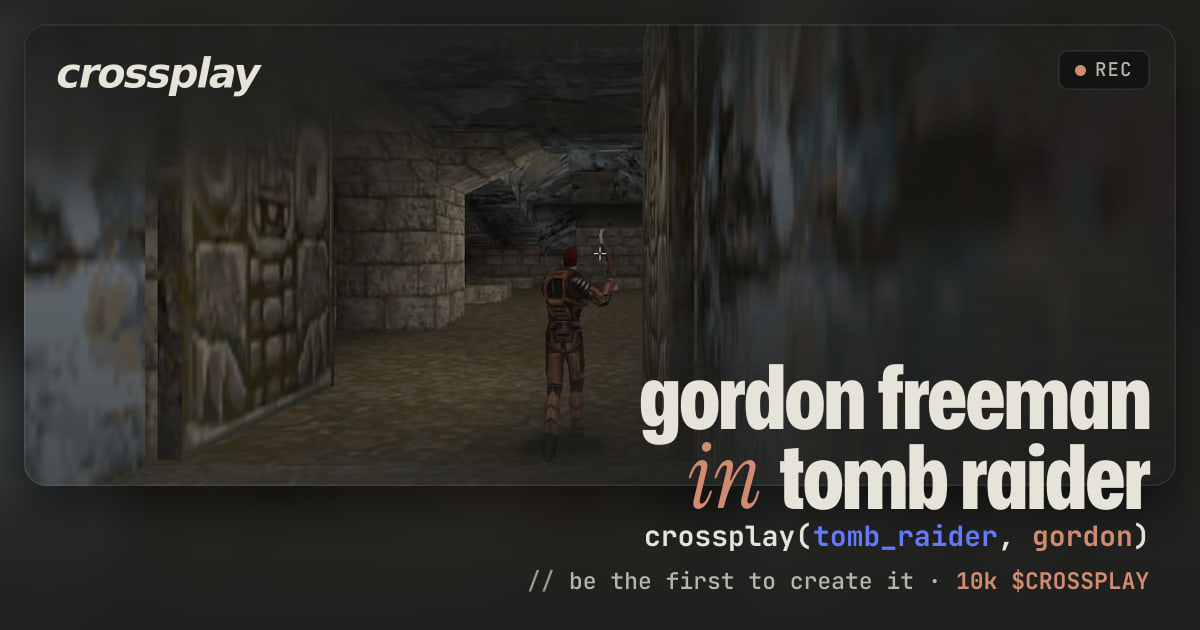 link card: gordon freeman in tomb raider