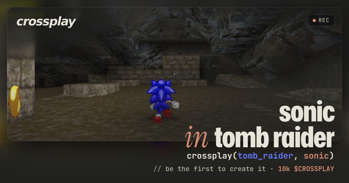 link card: sonic in tomb raider