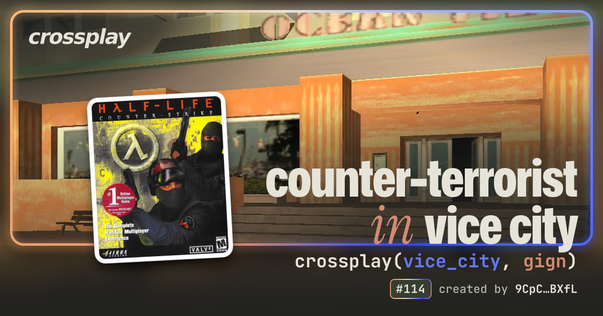 link card: counter-terrorist in vice city