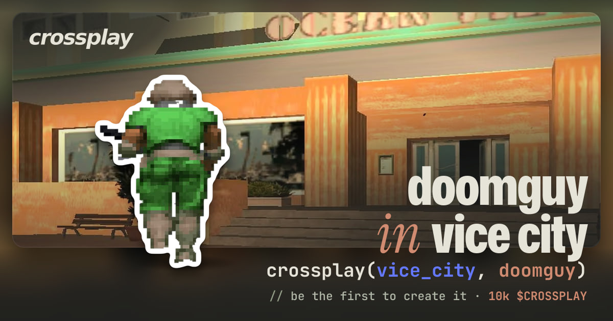 link card: doomguy in vice city