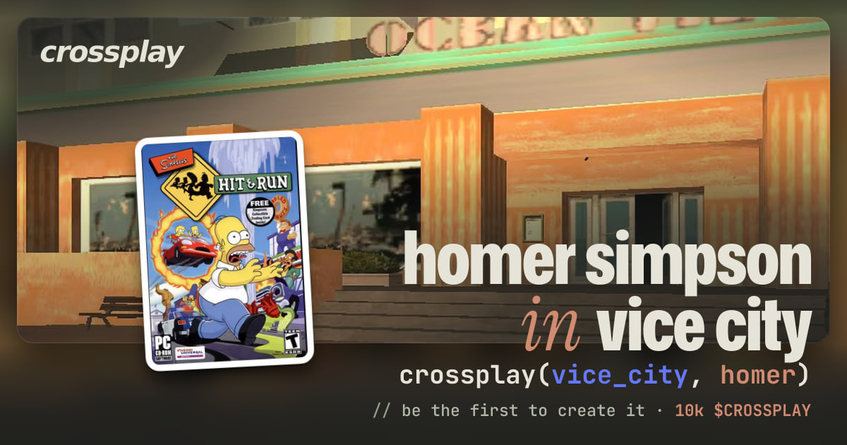 link card: homer simpson in vice city