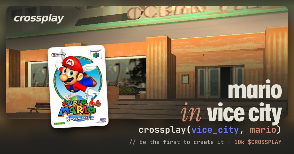link card: mario in vice city