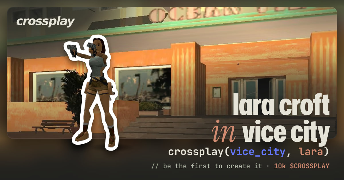 link card: lara croft in vice city